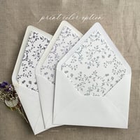 Image 9 of Dainty floral printed envelope liner for A7 euro flap envelope PACK of 10