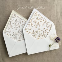 Image 10 of Dainty floral printed envelope liner for A7 euro flap envelope PACK of 10