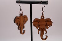 Image 1 of Elephant Engraved Earrings
