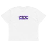 Image 1 of Camo Box Logo Oversized Tee (Purple)