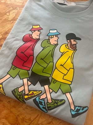 Image of “Off to the match we go” T Shirts   in Ice Blue T Shirts 