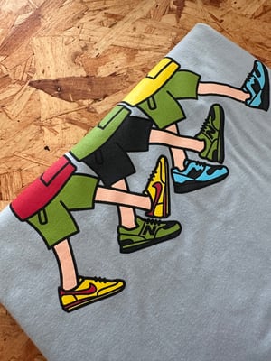 Image of “Off to the match we go” T Shirts   in Ice Blue T Shirts 
