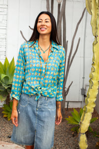 Image 2 of Boyfriend Shirt Turquoise Ash