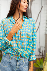 Image 1 of Boyfriend Shirt Turquoise Ash