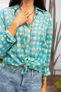 Image 6 of Boyfriend Shirt Turquoise Ash