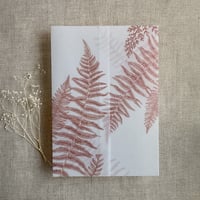 Image 11 of botanical fern leaves printed vellum wrap for 5x7 cards PACK of 10