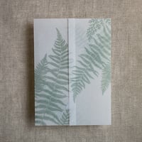Image 2 of botanical fern leaves printed vellum wrap for 5x7 cards PACK of 10