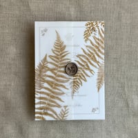 Image 7 of botanical fern leaves printed vellum wrap for 5x7 cards PACK of 10