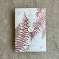 Image 10 of botanical fern leaves printed vellum wrap for 5x7 cards PACK of 10