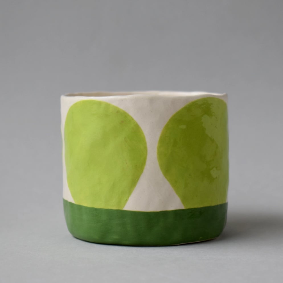 Image of Green Dot Flat White Mug