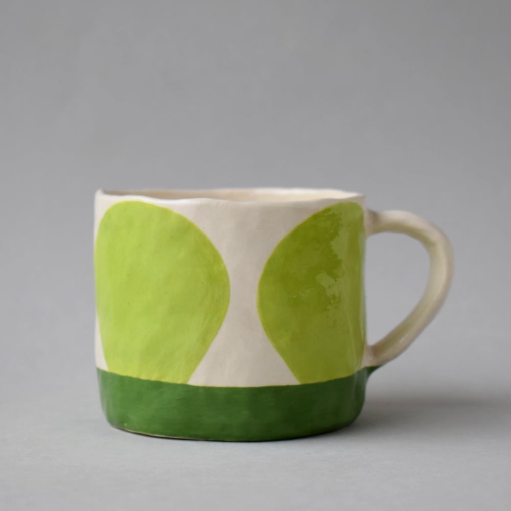 Image of Green Dot Flat White Mug