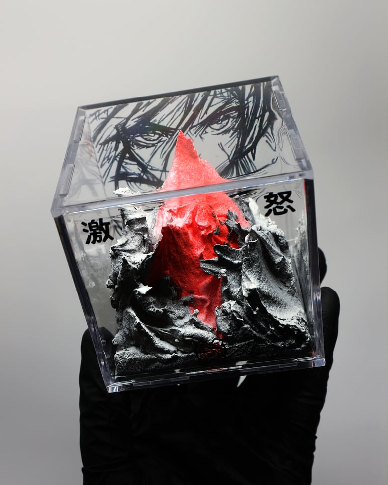 Image of "FURY 激怒" - Original CUBE painting #027