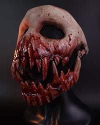 Image 1 of Scary Bloody mask with movable jaw
