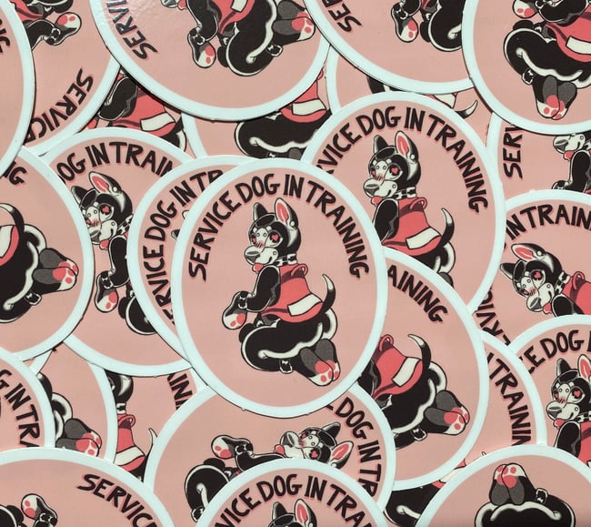 Service Dog in Training Stickers