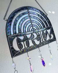 Image 2 of Griz Stained Glass Wall Piece – Black Psychedelic Rainbow