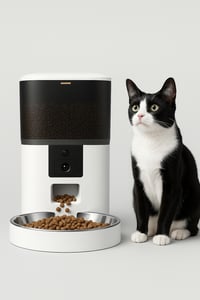 Image 2 of Smart Pet Feeder with Camera & App Control – 4L Dual Bowl