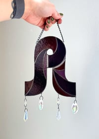 Image 5 of ✷ MADE TO ORDER: Pretty Lights Swirl Stained Glass Suncatcher Mobile – Purple