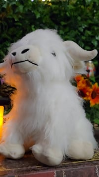 Image 3 of 👑The Armored Kingdom White Fluffington Highland Cow Plushie