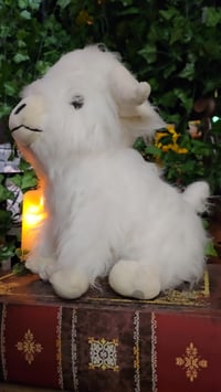 Image 5 of 👑The Armored Kingdom White Fluffington Highland Cow Plushie