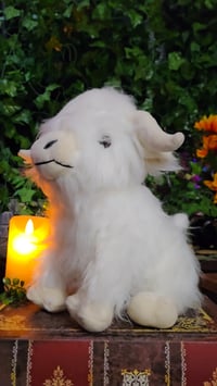Image 1 of 👑The Armored Kingdom White Fluffington Highland Cow Plushie