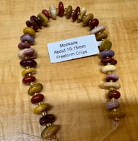 Image 3 of Mookaite Gemstone Beads Approx. 10-15mm Freeform Chips Approx. 34 Beads