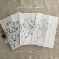 Image 21 of Baby's breath floral printed vellum wrap for 5x7 inches card PACK of 10