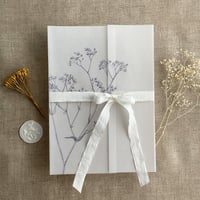 Image 8 of Baby's breath floral printed vellum wrap for 5x7 inches card PACK of 10