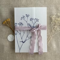 Image 10 of Baby's breath floral printed vellum wrap for 5x7 inches card PACK of 10