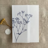 Image 11 of Baby's breath floral printed vellum wrap for 5x7 inches card PACK of 10