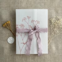 Image 12 of Baby's breath floral printed vellum wrap for 5x7 inches card PACK of 10