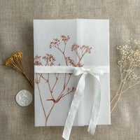 Image 15 of Baby's breath floral printed vellum wrap for 5x7 inches card PACK of 10