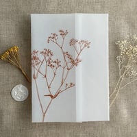 Image 16 of Baby's breath floral printed vellum wrap for 5x7 inches card PACK of 10