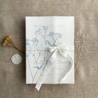 Image 18 of Baby's breath floral printed vellum wrap for 5x7 inches card PACK of 10