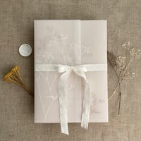 Image 19 of Baby's breath floral printed vellum wrap for 5x7 inches card PACK of 10