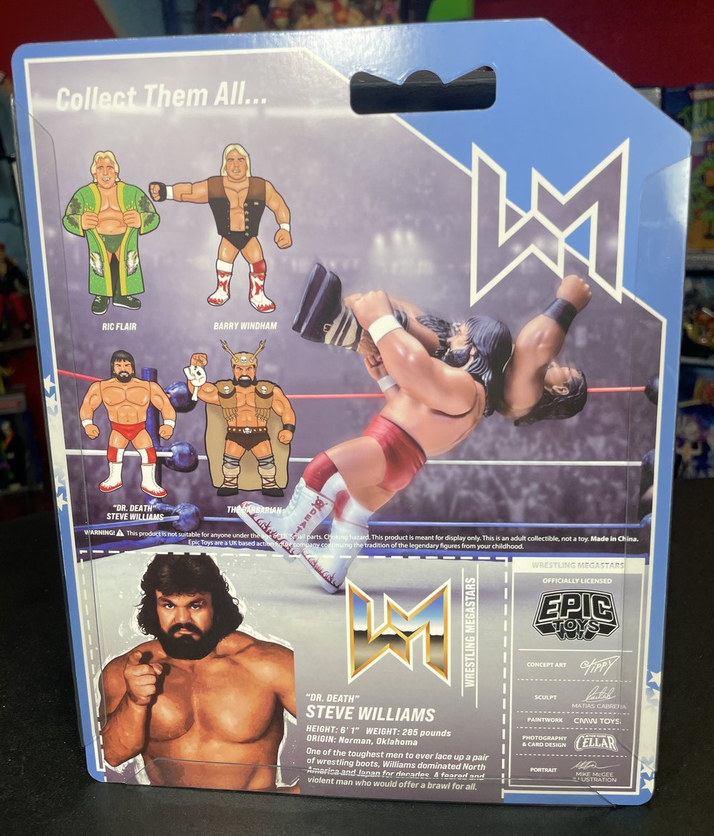 **IN STOCk** Dr. Death Steve Williams Wrestling Megastars Series 4 Figure by Epic Toys