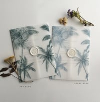 Image 2 of Palm trees printed vellum wraps for 5x7 cards PACK of 275