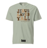 Image 4 of Jesus Saves Y'all Groovy with neutral colors - Comfort Colors tee - FREE SHIPPING!!