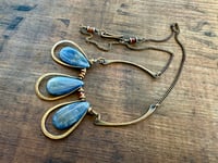 Image 6 of Blue Kyanite brass necklace / n7