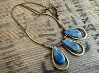 Image 11 of Blue Kyanite brass necklace / n7