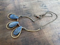 Image 18 of Blue Kyanite brass necklace / n7