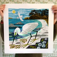 Image 2 of Helford River Egrets Large Print