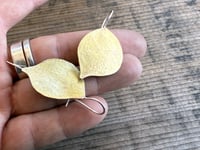 Image 4 of Leaf in brass earrings . n124