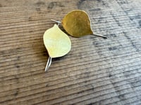 Image 3 of Leaf in brass earrings . n124