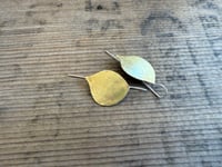 Image 1 of Leaf in brass earrings . n124