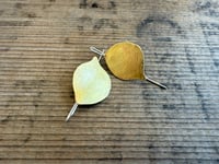 Image 2 of Leaf in brass earrings . n124