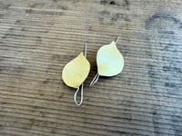 Image 5 of Leaf in brass earrings . n124