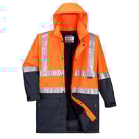 Image 2 of MJ208 - Hi-Vis Polar Fleece Lined Contrast Traffic Jacket