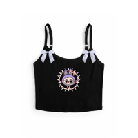 Image 2 of BOO       BOO      KITTY      F#CK     SPAGHETTI      STRAP     TOP      