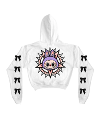 Image 2 of BOO BOO KITTY F#CK CROPPED HOODIE