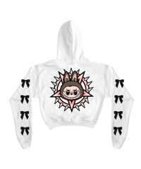 Image 4 of BOO BOO KITTY F#CK CROPPED HOODIE